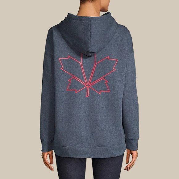 HBC Strong and Free Team Canada Heather Blue Olympics Hoodie - Picture 1 of 7